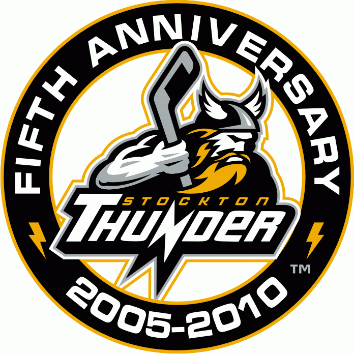 stockton thunder 2009 anniversary logo iron on heat transfer